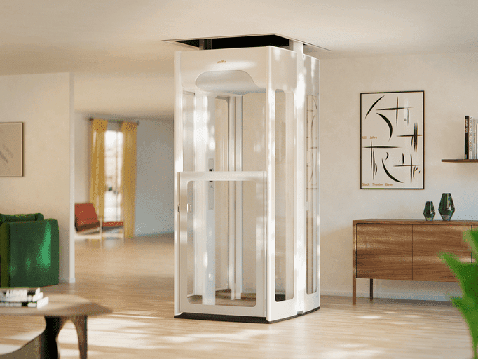 Commercial home lift installation
